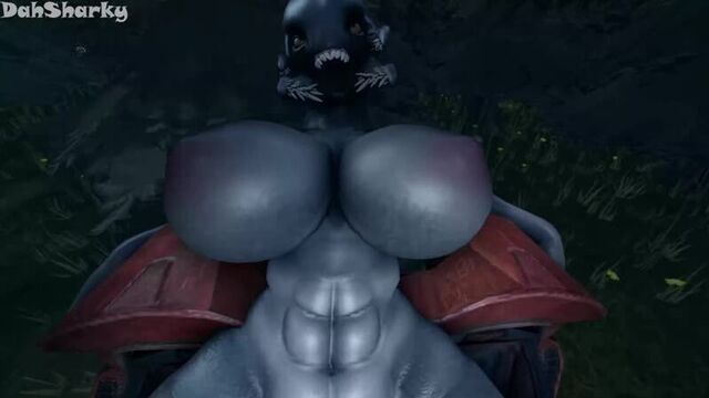 3d Yiff by DahSharky Straight Furry Porn Sex E621 FYE Halo R34 Rule34 shangheili alien girl abs strong tomboy