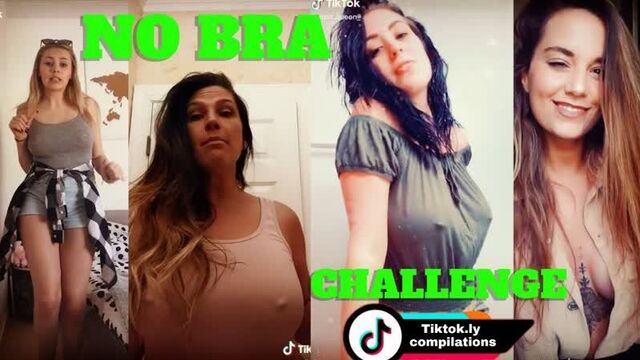TikTok No Bra pokies Challenge Compilation 