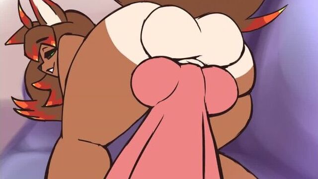 POV Furry Futa backsack blowjob