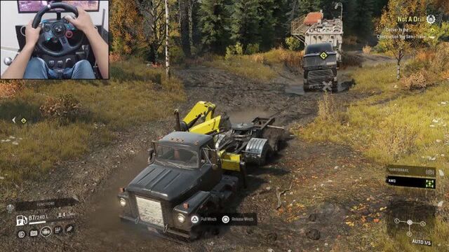 [Xpertgamingtech] Transporting an oversized construction trailer - SnowRunner | Logitech g29 gameplay