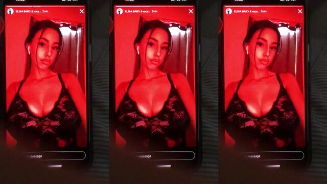 Curvy French girl Elisa Abary shows her big boobs on Instagram