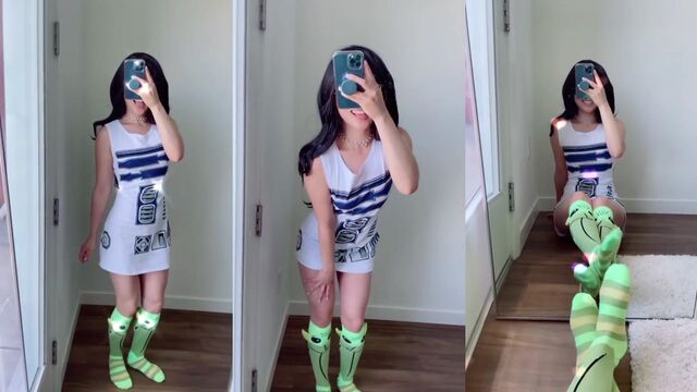 Fairybabygoth Blue Hair Asian Fucked in Ganyu Cosplay and Creampied