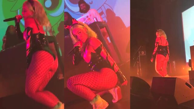 Freaky thick booty twerking action with a singer and celebrity flair