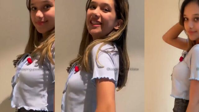 Blonde model Blaise Devos has huge tits and amazing body