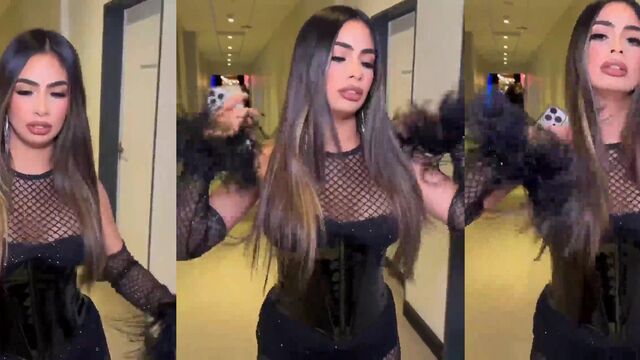 The famous Argentine influencer was caught with big tits and ass