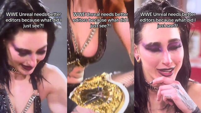 Rhea Ripley gets her big boobs exposed during an unexpected moment