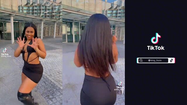 A small-breasted ebony beauty with a big ass enjoys intense action