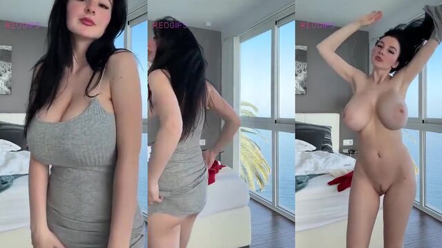Laurine Nickels gets her massive tits attacked by a horny man in a steamy scene