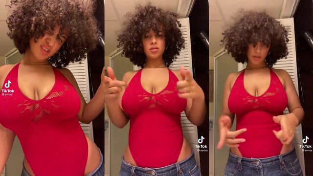 Curly lightskin beauty shows her favorite sex toy in a steamy TikTok video