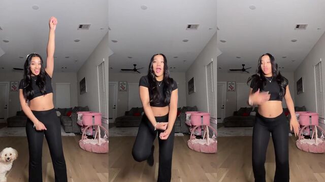 A pretty lightskin girl shakes her fat ass in a captivating scene