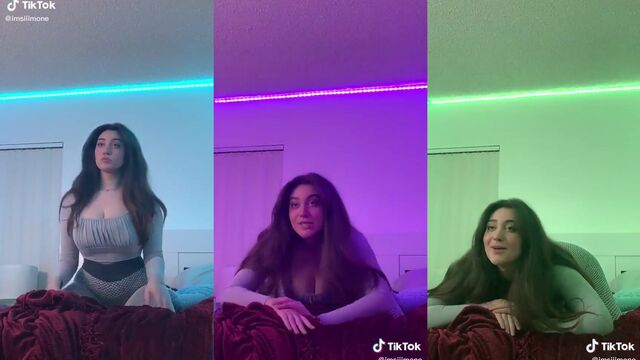 A TikTok star shows off her PAWG body by dancing in an underskirt