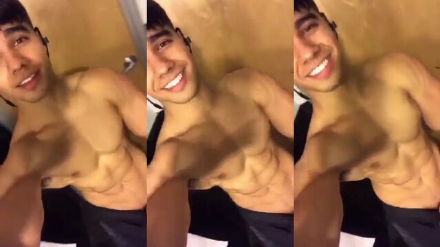 Asian Filipino boy masturbates for a friend on webcam in this hot video