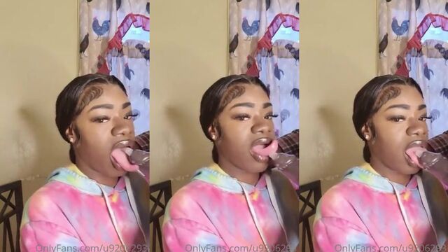 KeishaMinaJ gets her BBC worshiped in a steamy, sloppy session on OnlyFans
