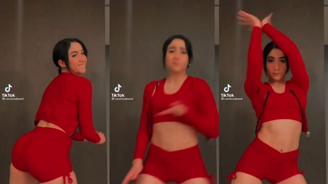 Petite Latina with small tits shows her big ass