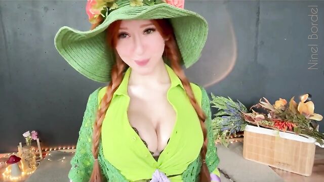 Petite Ninel Bordel shows her lewd cosplay cat ears tongue