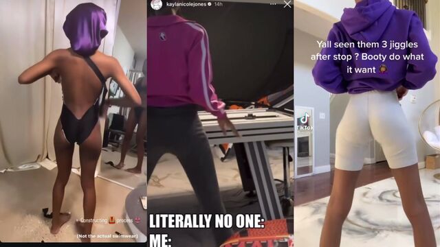 Black Chick Shows Off Her Big Boobs Doing a Trending TikTok Dance