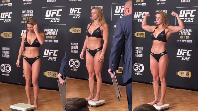 MMA fighter Mackenzie Dern shows off her strength in bikini