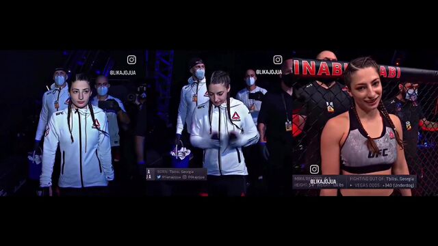 Liana Jojua gets fingerfucked by her man while watching UFC