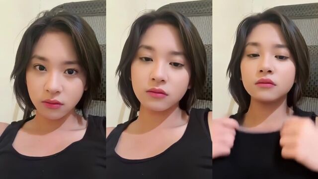 Zee from JKT48 takes off her clothes and gets naughty