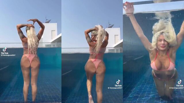 A beautiful trans girl caresses her boyfriend's cock and pleasures him orally