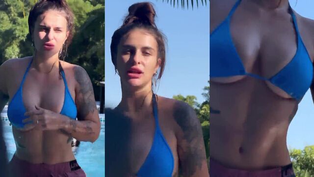 Fit and gorgeous, this blue-eyed porn star gives herself a leg shaking orgasm!!