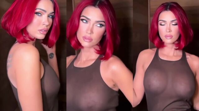 Hot actress Megan Fox gets fucked hard by a huge cock in this video