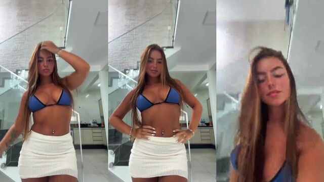 A slutty display of tongues on Instagram and TikTok with a hot ass