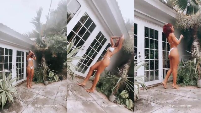 A rare and hot video of a red-haired beauty with a fit body
