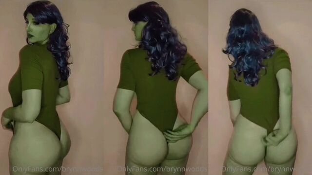 A fat red-haired woman has a fart box that you are allowed to lick