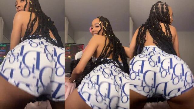 A cute girl is doing a sexy strip dance