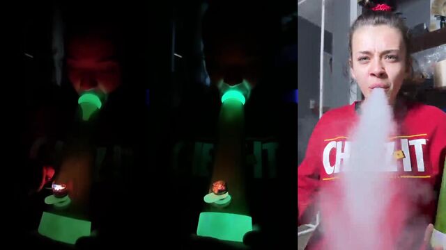 A hot chick got her pussy creampied after smoking weed