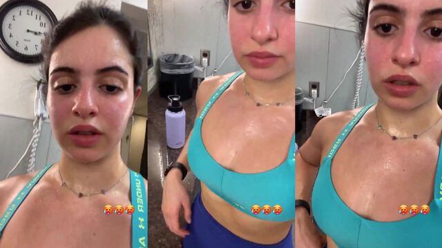 The hot girl had sex after working out in the gym