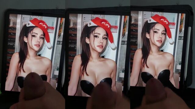 Hot Asian model gets her face covered with cum in this steamy compilation
