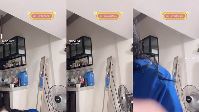 The drunk girl twerked her big ass and olive oil