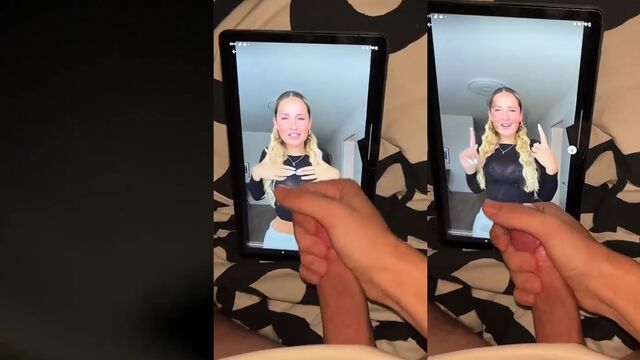 A nice cumtribute to the sexy brunette Wieke