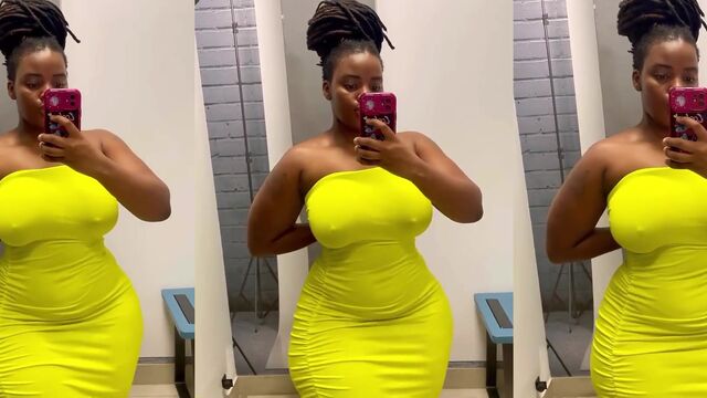 Thick black BBW shakes her big ass and huge boobs during sex