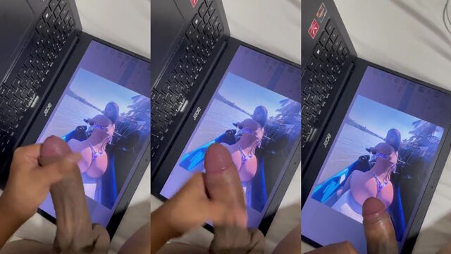 Hot Brazilian tribute to a TikTok star with an amazing big ass