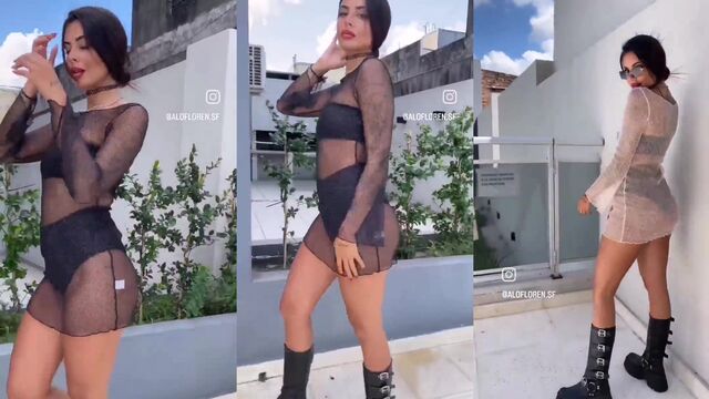 Hot Latina Instagram model showcases her sexy body in steamy action