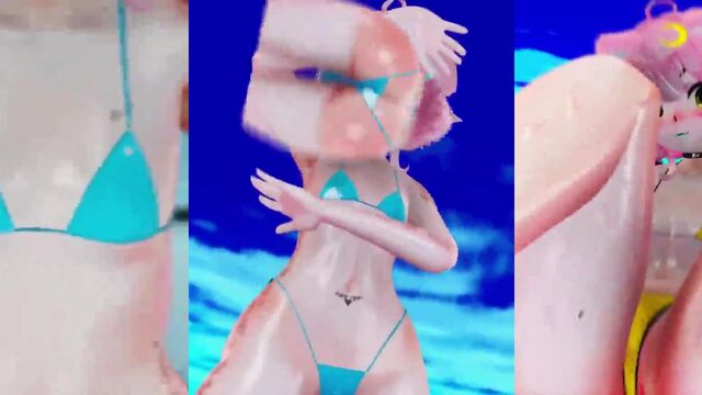 Petite femboy masturbates his tight ass in VR, showcasing kawaii relief
