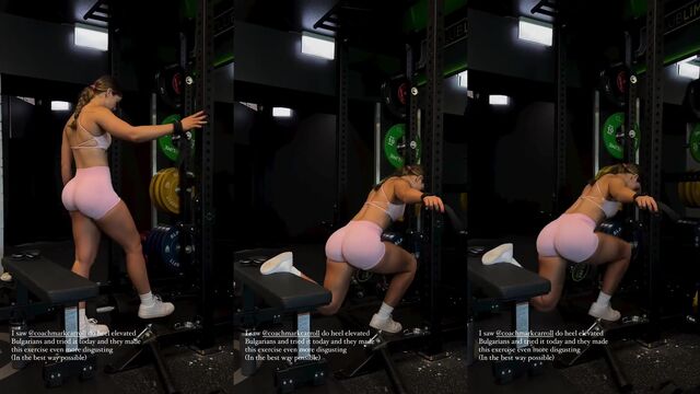 IG model showcases her perfect ass for her fans in a steamy workout video