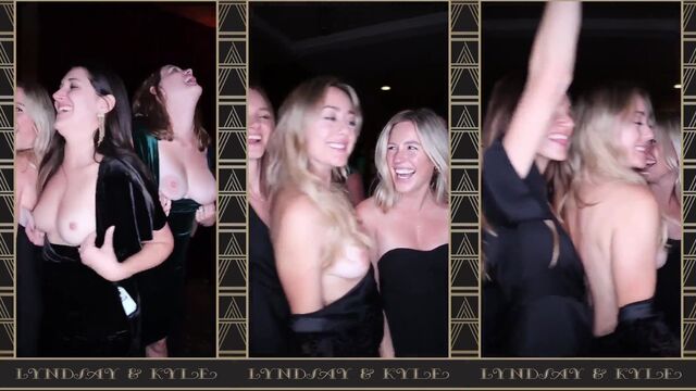 Topless brides get drunk and flash at the wedding photo