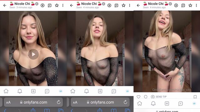 A small-breasted girl plays with her perky nipples and shows her ass on Instagram