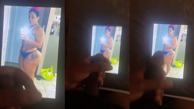 Hot Latina MILF gets her thick booty covered with cum in a steamy tribute