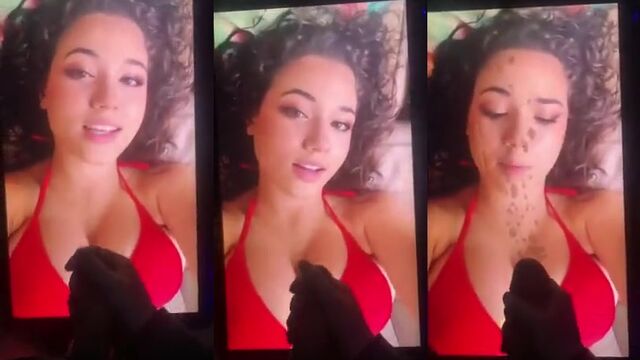 Sofia Gomez gets a hot cum tribute after giving an intense blowjob