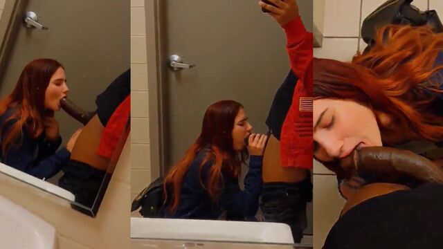 Redhead PAWG gets her BBC sucking skills recognized