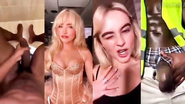 Snowbunny SabrinaCarpenter gets her pussy filled with BBC cum