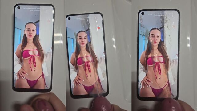 A hot tribute to Lucia Correa with a cum tribute twist