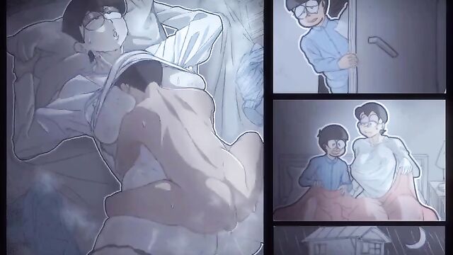 Animated MILF Manilla is getting pounded by her son in this hot video