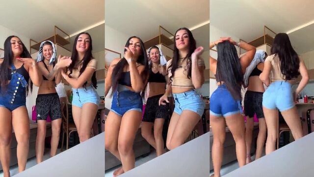 A very horny young woman dances and removes her sexy clothes