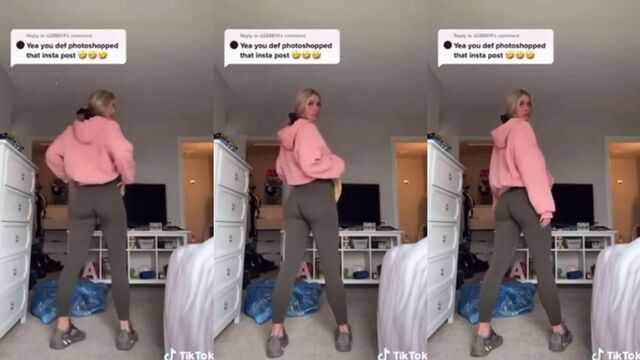 Fit TikTok star Carson Roney exposed her thick big ass in a leaked video
